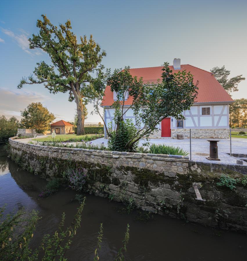 Hotel Dorfmuehle Lehrberg Exteriör bild